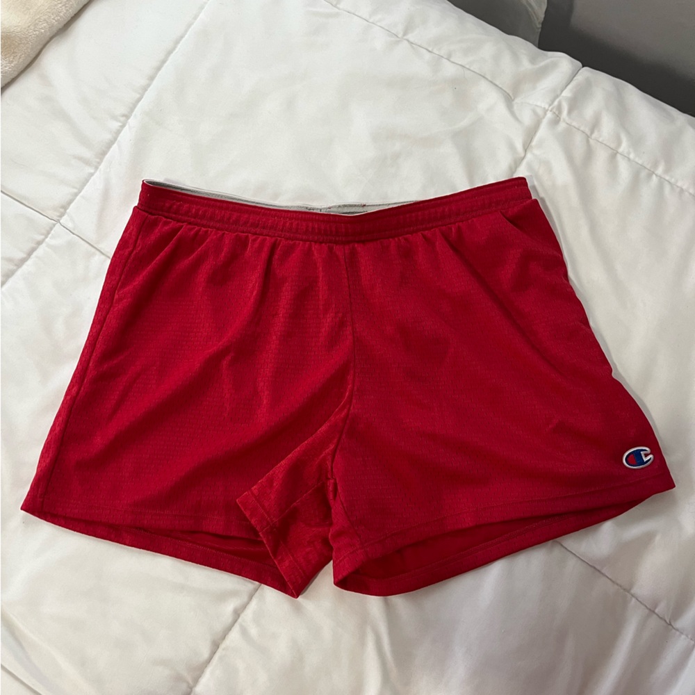 Red Champion Shorts - Size Medium